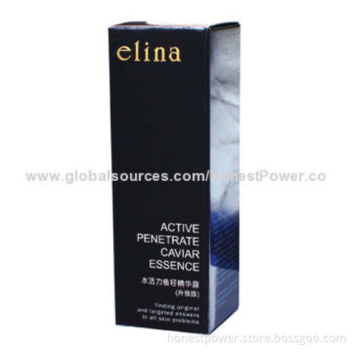 Cosmetic Packing Box, Made of 400g Paper, Customized Sizes/Designs are Accepted
